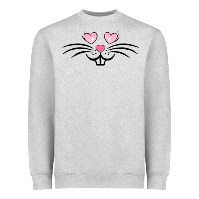 Bunny Face Easter Heavyweight Sweatshirt by MaliasSmallBusiness | Teevron
