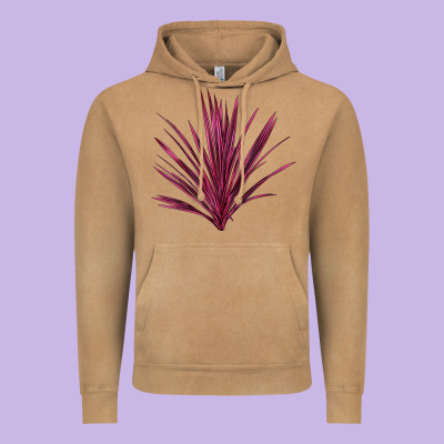 Pink Cordyline Vintage Hoodie Designed By Lillyallendesigns