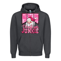 Smoke pink Christmas junkie Santa Claus Zipper Hoodie - Jasminsmagicworld