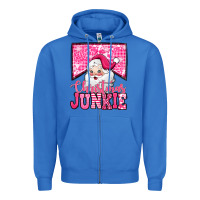 True Royal pink Christmas junkie Santa Claus Zipper Hoodie - Jasminsmagicworld