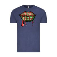 Vintage Denim summer vibes watermelon lips Vintage Tee - Jasminsmagicworld