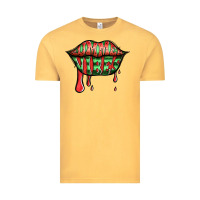 Vintage Mustard summer vibes watermelon lips Vintage Tee - Jasminsmagicworld