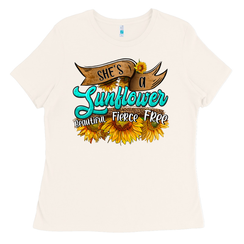 She's A Sunflower Beautiful Fierce Free Ladies Tee by HRA Design Shop | Teevron
