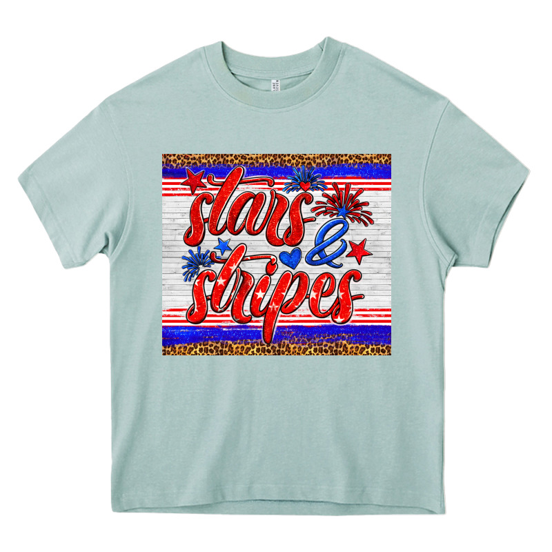 Stars And Stripes Tumbler Heavy Core Tee by HRA Design Shop | Teevron