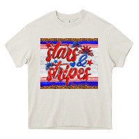 Cream stars and stripes tumbler Heavy Core Tee - HRA Design Shop