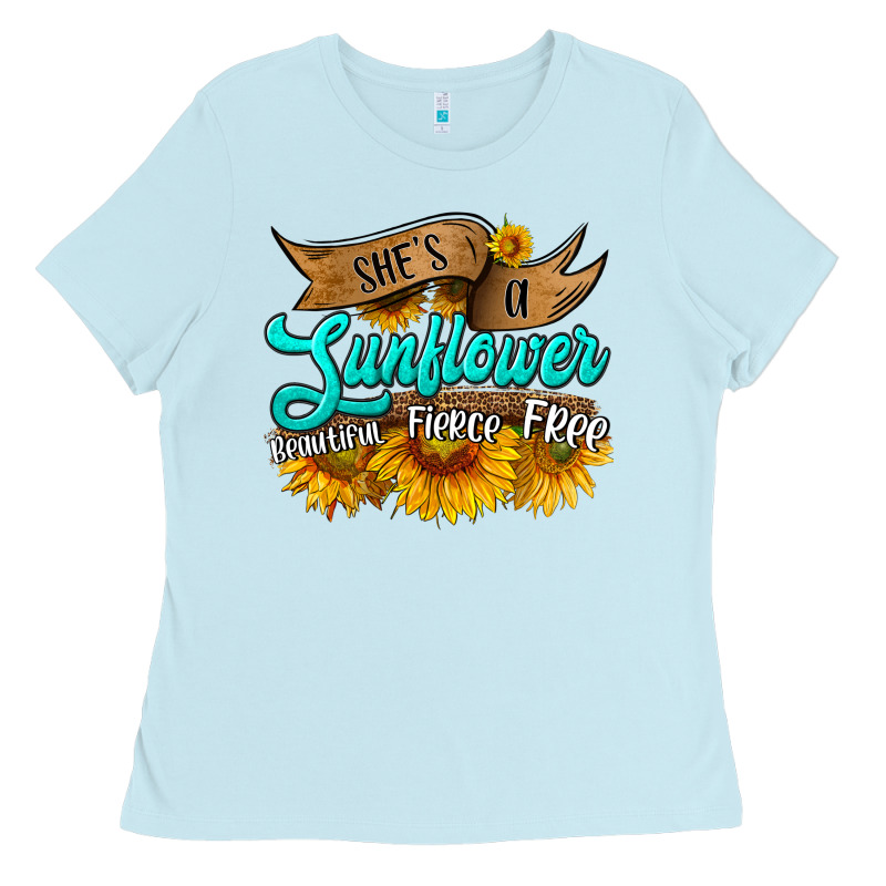 She's A Sunflower Beautiful Fierce Free Ladies Tee by HRA Design Shop | Teevron