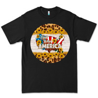 Black god bless america round coaster Premium Tee - HRA Design Shop