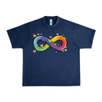 Navy infinity symbol autism Urban Heavy Tee - MaliasSmallBusiness