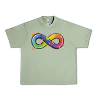 Oil Green infinity symbol autism Urban Heavy Tee - MaliasSmallBusiness