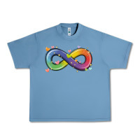 Pebble Blue infinity symbol autism Urban Heavy Tee - MaliasSmallBusiness