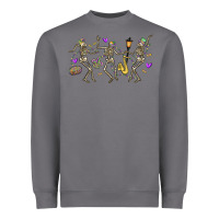 Storm dancing skeletons mardi gras Heavyweight Sweatshirt - MaliasSmallBusiness