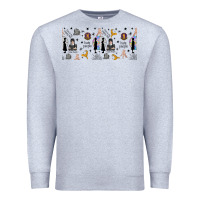 Heather Grey gothic girl and colorful girl Premium Sweatshirt - TumblerDesignByShophia