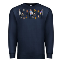 Navy gothic girl and colorful girl Premium Sweatshirt - TumblerDesignByShophia