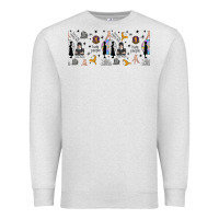 Oatmeal Heather gothic girl and colorful girl Premium Sweatshirt - TumblerDesignByShophia