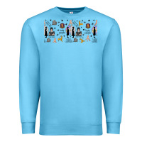 Ocean Blue gothic girl and colorful girl Premium Sweatshirt - TumblerDesignByShophia