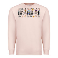 Pale Pink gothic girl and colorful girl Premium Sweatshirt - TumblerDesignByShophia
