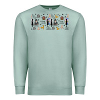 Seafoam gothic girl and colorful girl Premium Sweatshirt - TumblerDesignByShophia