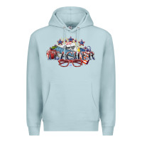Blue Mist American Teacher 4th of july Premium Hoodie - HowdyJamesFarm