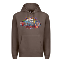 Coffee American Teacher 4th of july Premium Hoodie - HowdyJamesFarm