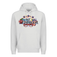 Dove Grey American Teacher 4th of july Premium Hoodie - HowdyJamesFarm