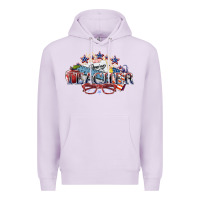 Lilac American Teacher 4th of july Premium Hoodie - HowdyJamesFarm
