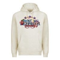 Oatmeal Heather American Teacher 4th of july Premium Hoodie - HowdyJamesFarm