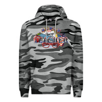 Slate Camo American Teacher 4th of july Premium Hoodie - HowdyJamesFarm