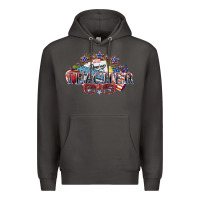 Smoke American Teacher 4th of july Premium Hoodie - HowdyJamesFarm