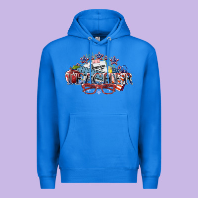 American Teacher 4th Of July Premium Hoodie Designed By Howdyjamesfarm