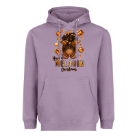 Lavender have a melanin christmas afro messy bun Heavyweight Hoodie - texasbilliewilder