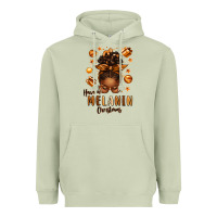 Matcha have a melanin christmas afro messy bun Heavyweight Hoodie - texasbilliewilder