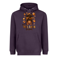 Plum have a melanin christmas afro messy bun Heavyweight Hoodie - texasbilliewilder