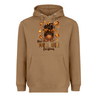 Toasted Coconut have a melanin christmas afro messy bun Heavyweight Hoodie - texasbilliewilder