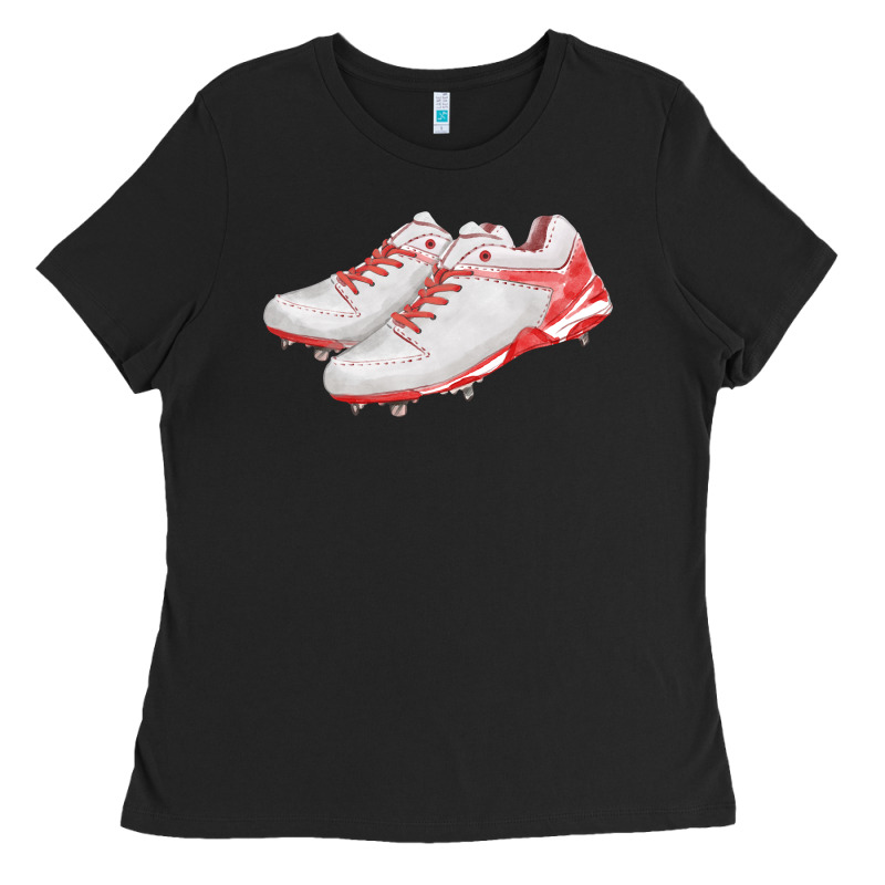 Red Cleats Fa Element Ladies Tee by FaDigitalArtStudio | Teevron