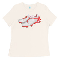 Bone red cleats fa element Ladies Tee - FaDigitalArtStudio