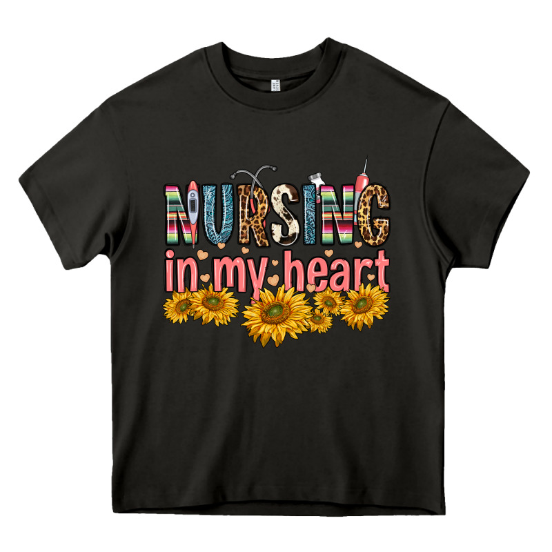 Nursing In My Heart Heavy Core Tee by FaDigitalArtStudio | Teevron