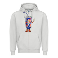 Dove Grey 4th of july coca Zipper Hoodie - BarkalooDesign