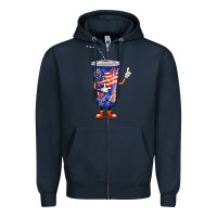 Navy 4th of july coca Zipper Hoodie - BarkalooDesign