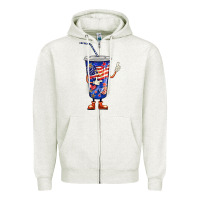 Oatmeal Heather 4th of july coca Zipper Hoodie - BarkalooDesign