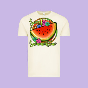Sweet Summertime Watermelon Vintage Tee Designed By Jasminsmagicworld