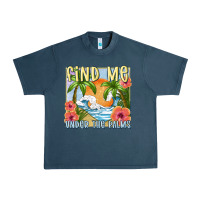 Midnight Navy find me under the palms Urban Heavy Tee - MaliasSmallBusiness