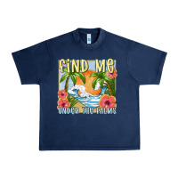 Navy find me under the palms Urban Heavy Tee - MaliasSmallBusiness