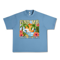 Pebble Blue find me under the palms Urban Heavy Tee - MaliasSmallBusiness
