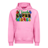 Fuchsia Pink I teach super heroes Urban Hoodie - FaDigitalArtStudio