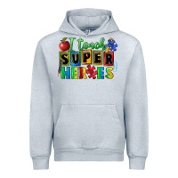 Heather Grey I teach super heroes Urban Hoodie - FaDigitalArtStudio