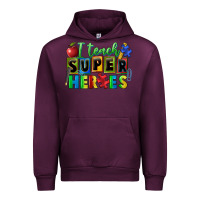 Mauve Wine I teach super heroes Urban Hoodie - FaDigitalArtStudio