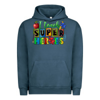Pigment Midnight Navy I teach super heroes Urban Hoodie - FaDigitalArtStudio