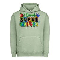 Pigment Oil Green I teach super heroes Urban Hoodie - FaDigitalArtStudio