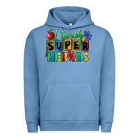 Pigment Pebble Blue I teach super heroes Urban Hoodie - FaDigitalArtStudio