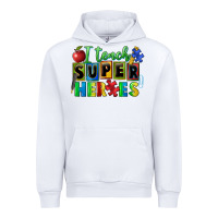 White I teach super heroes Urban Hoodie - FaDigitalArtStudio